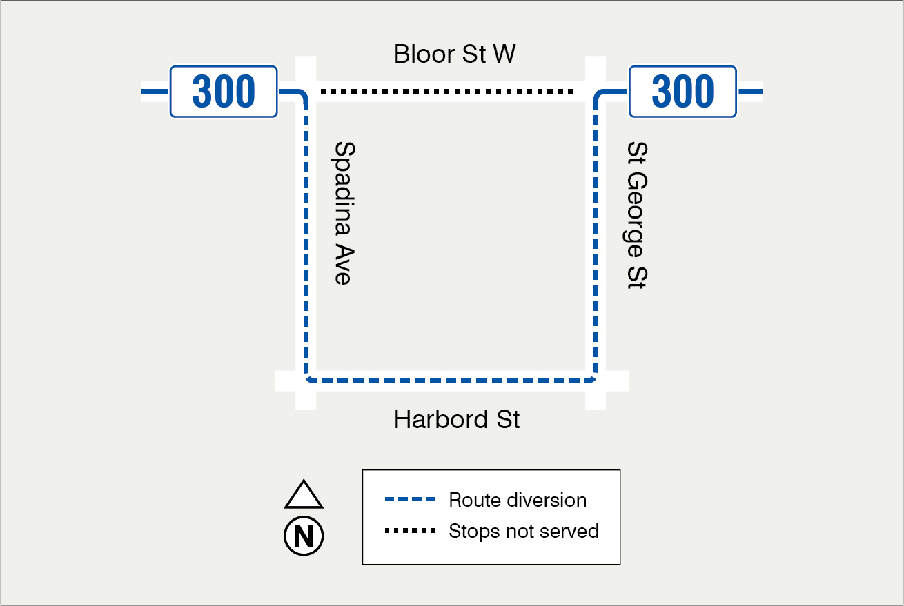 Map of route diversion