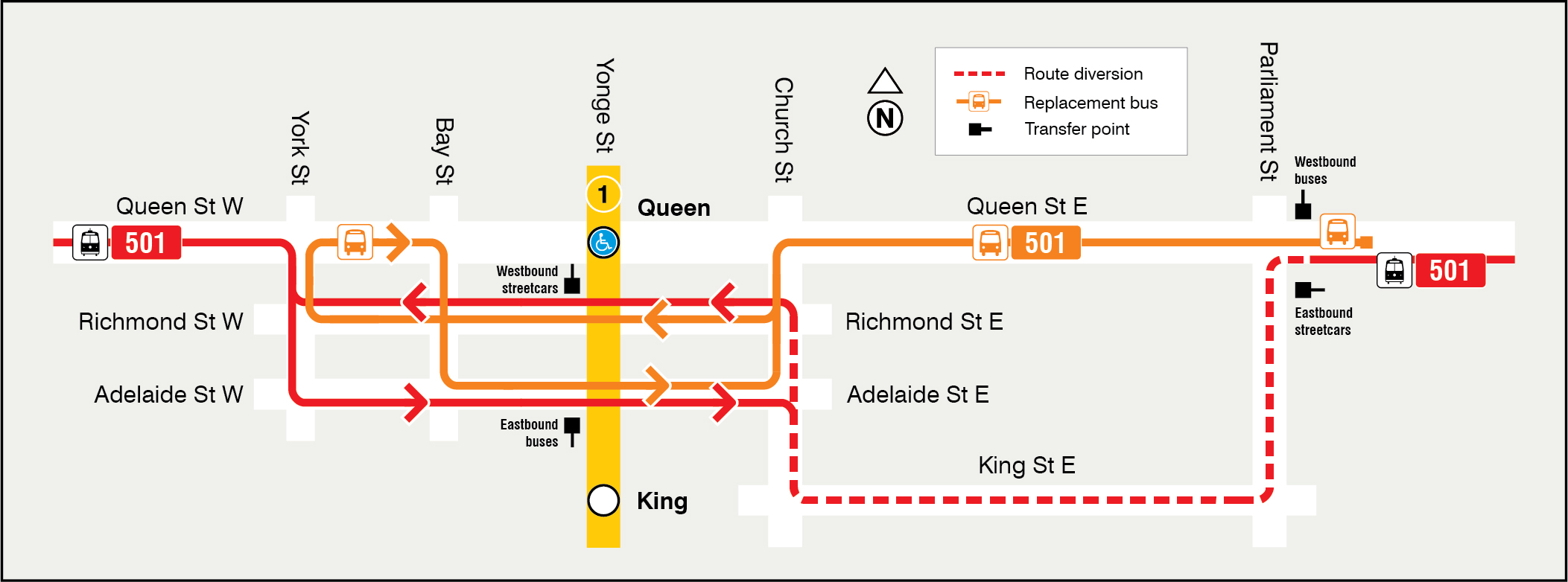 Map of route diversion