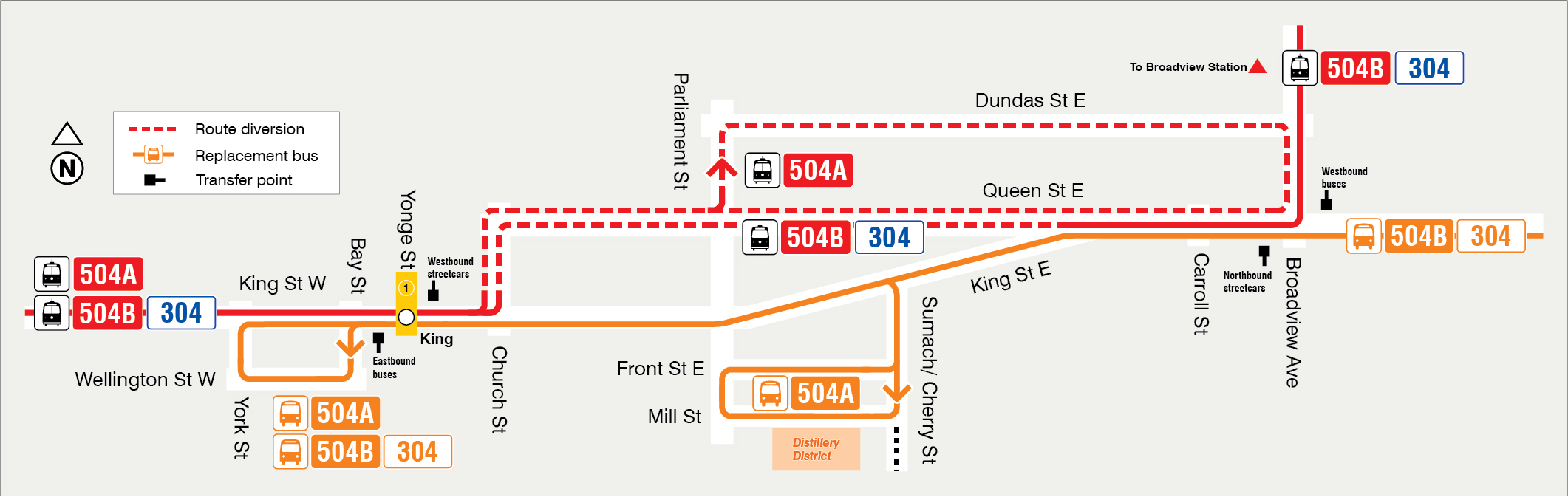 Map of route diversion
