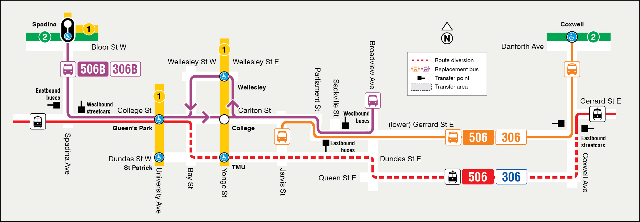 Map of route diversion