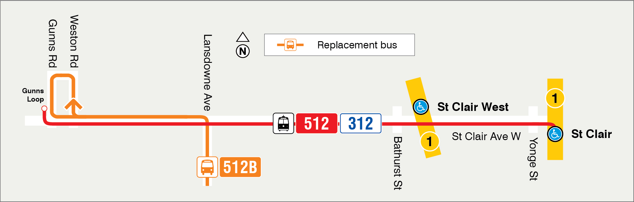 Map of route diversion