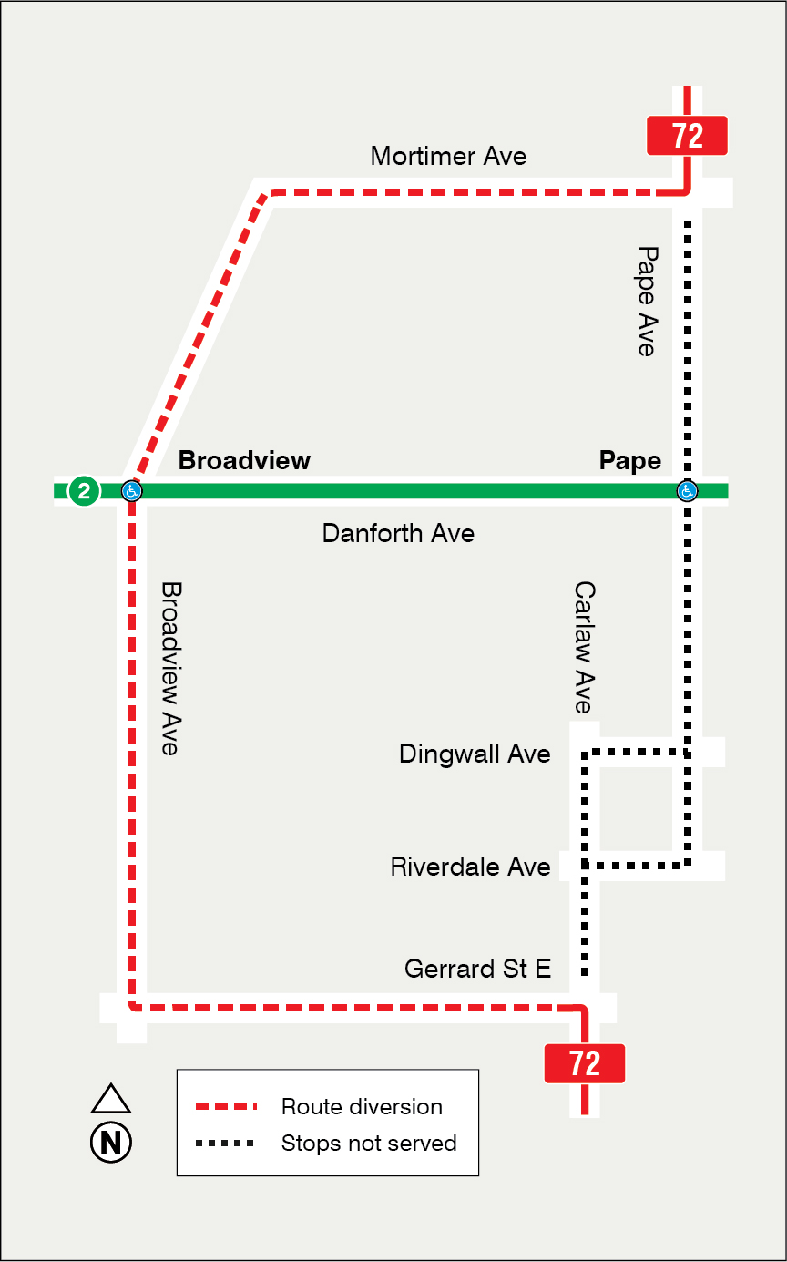 Map of route diversion