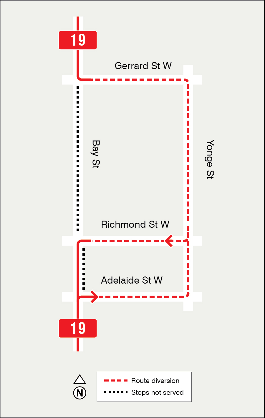 Map of route diversion