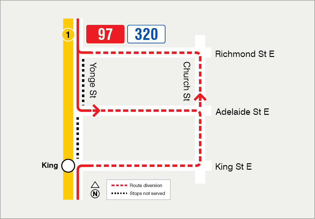 Map of route diversion