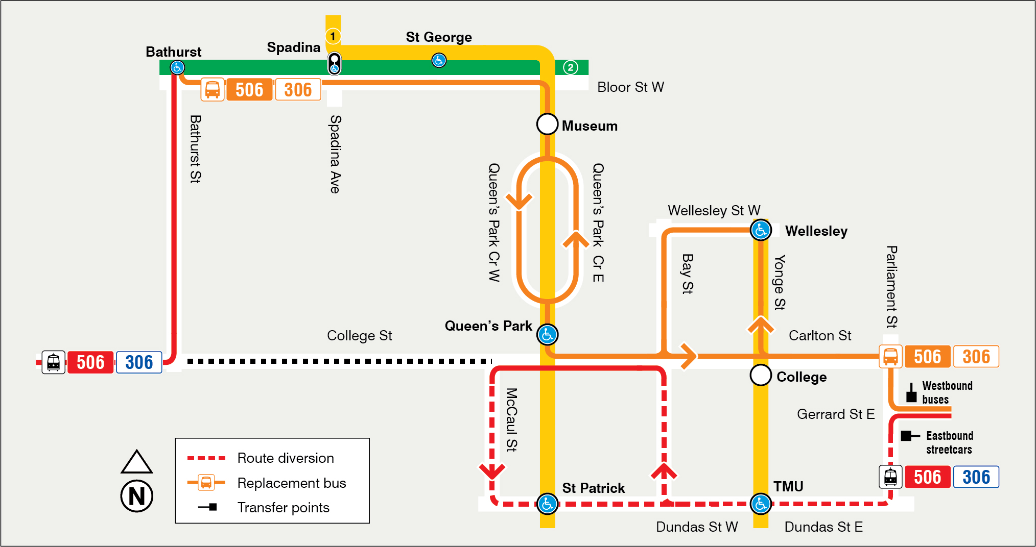 Map of route diversion