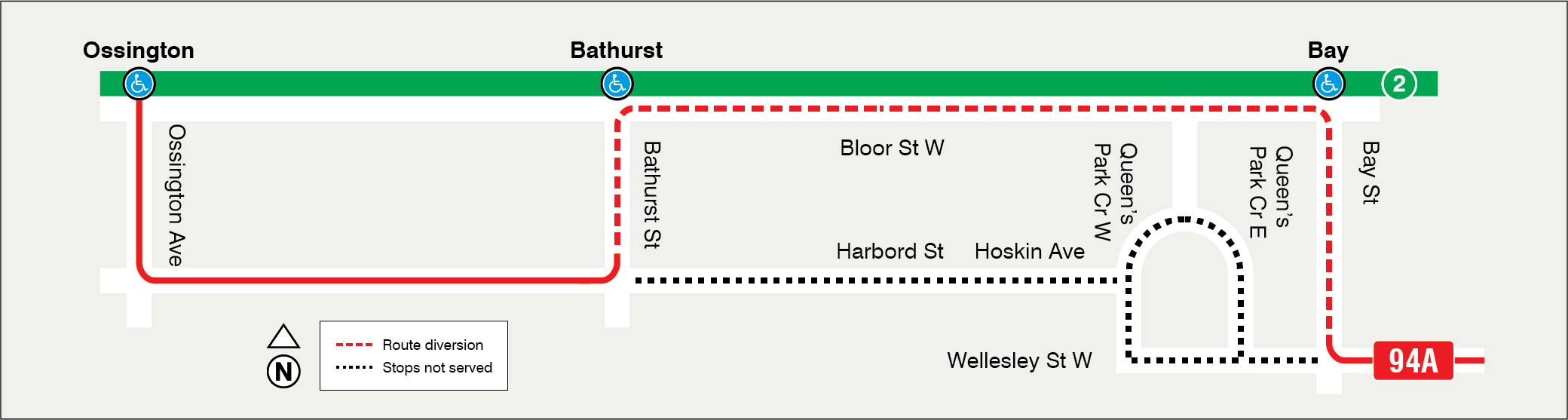 Map of route diversion