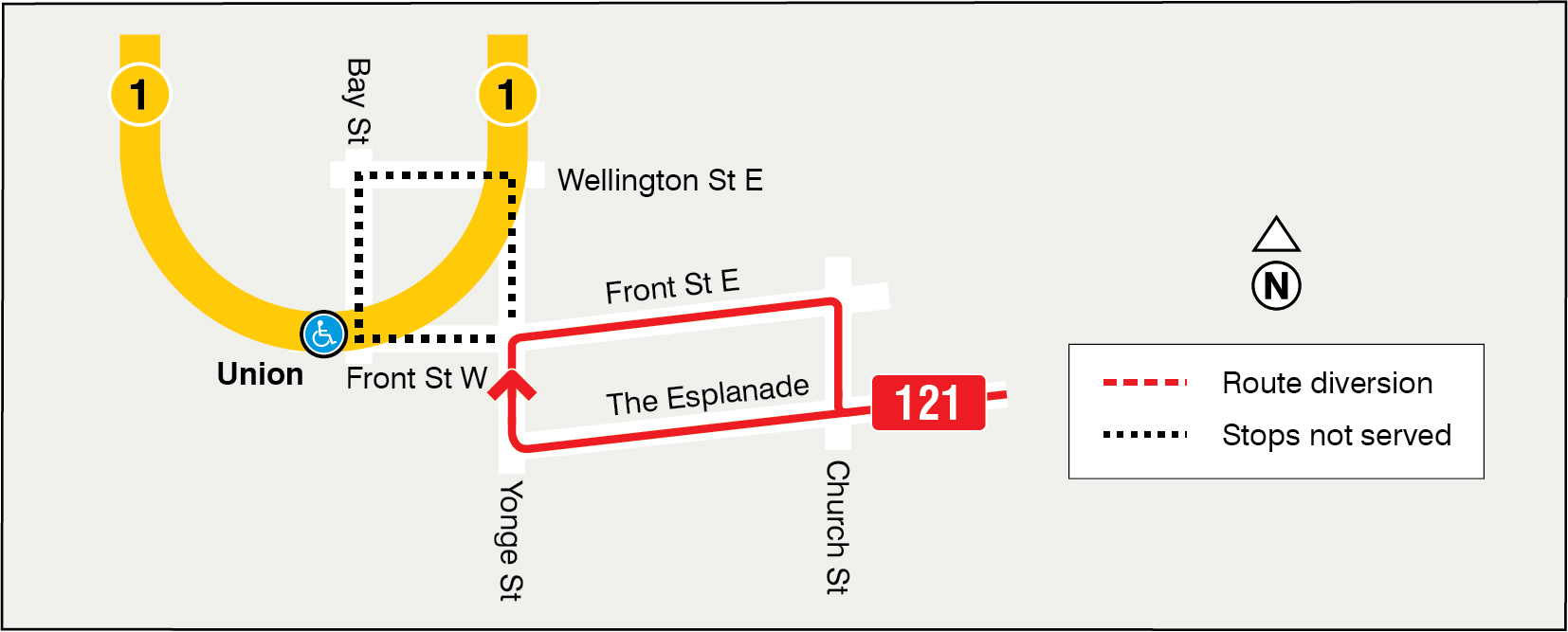 Map of route diversion