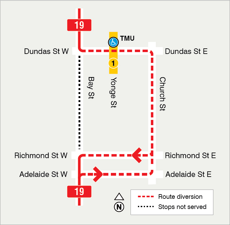 Map of route diversion