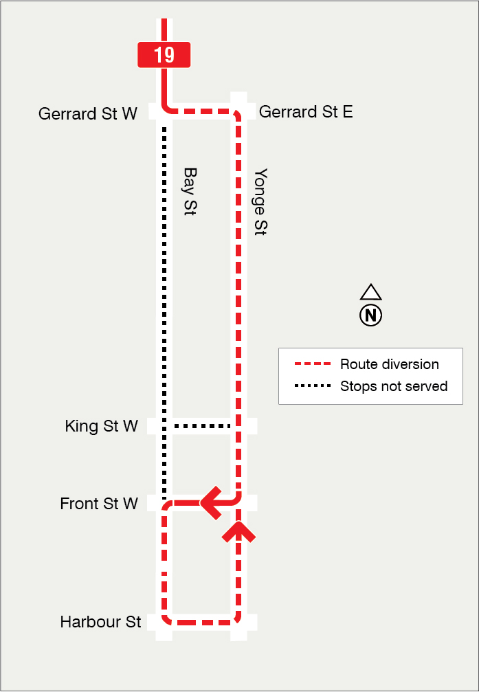 Map of route diversion