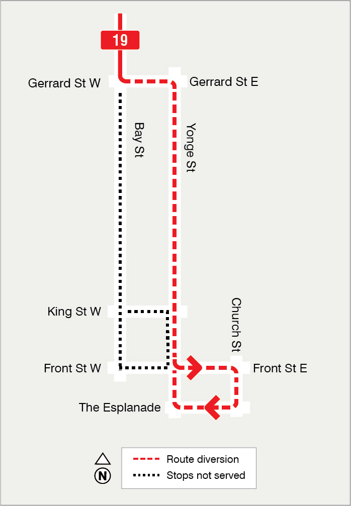 Map of route diversion