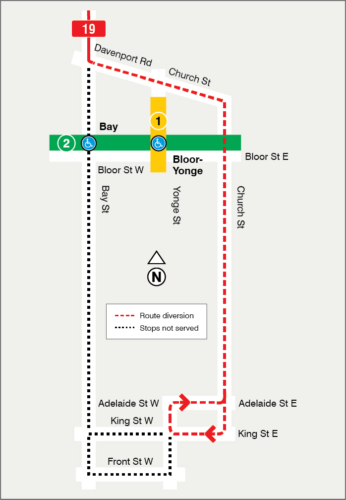 Map of route diversion