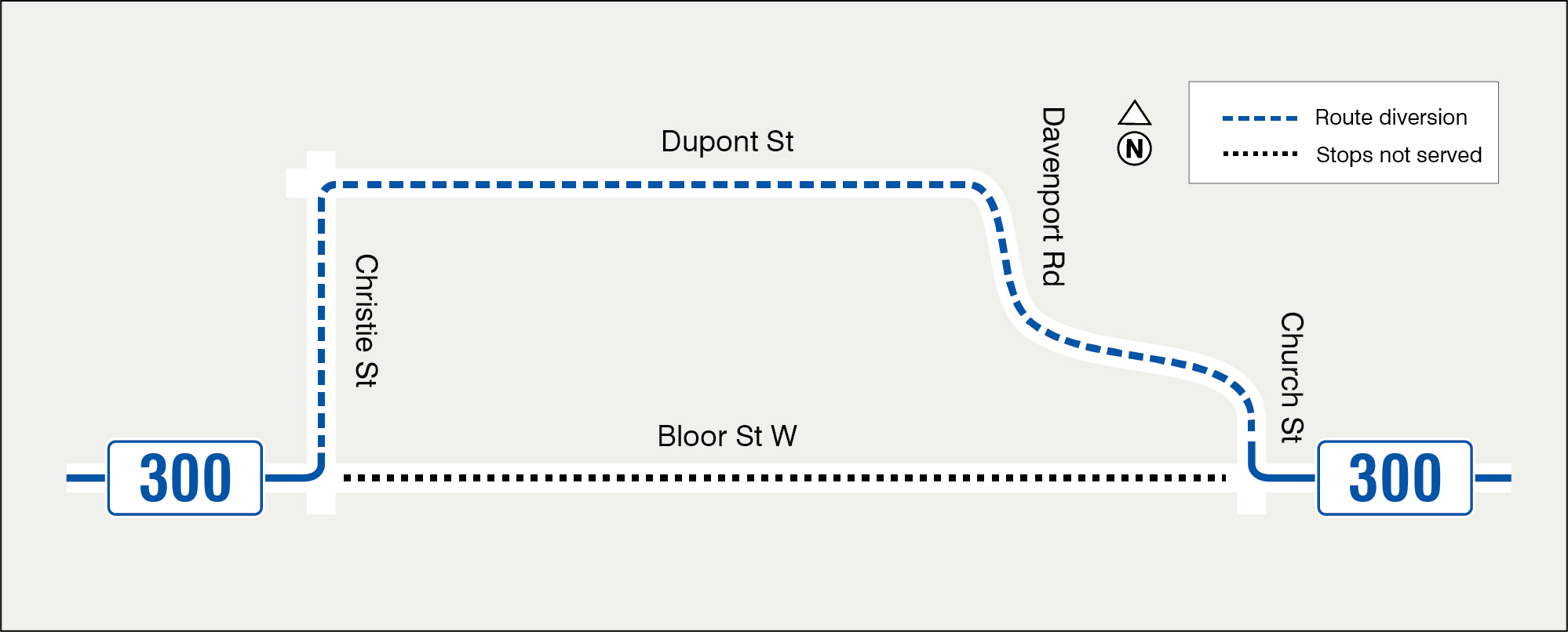Map of route diversion
