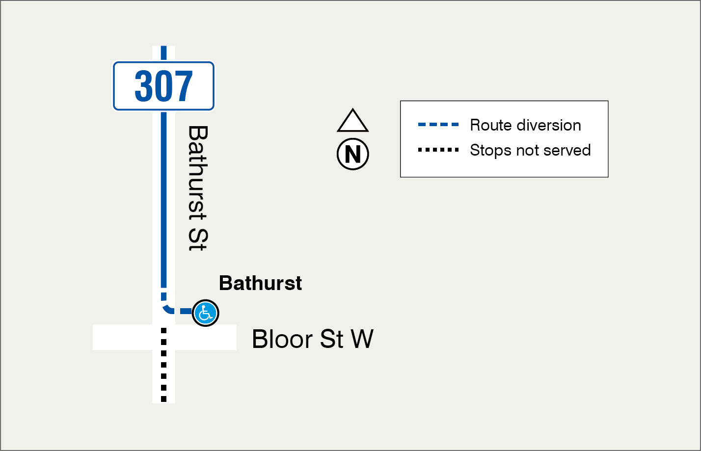 Map of route diversion