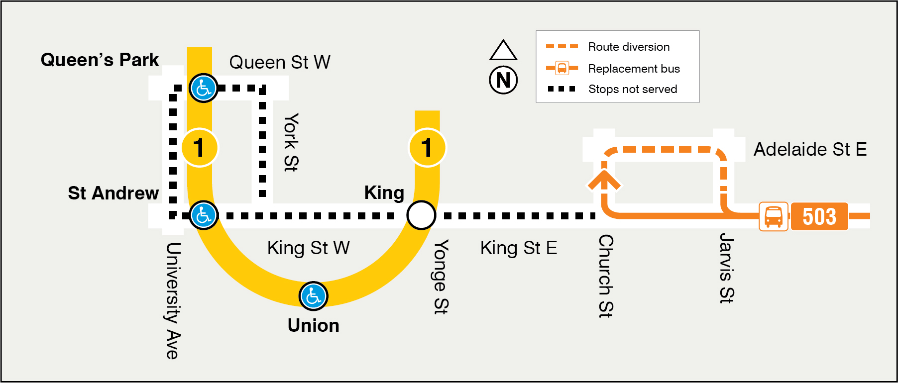 Map of route diversion