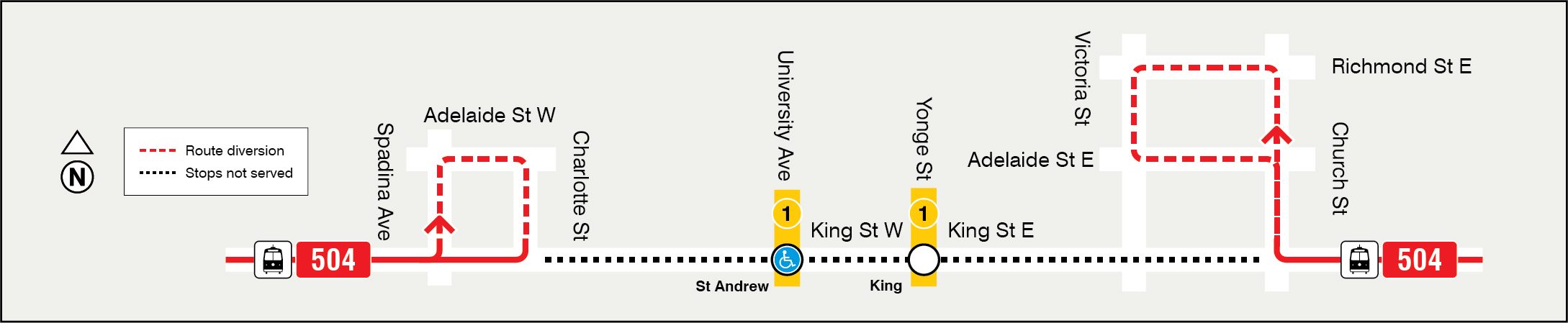 Map of route diversion