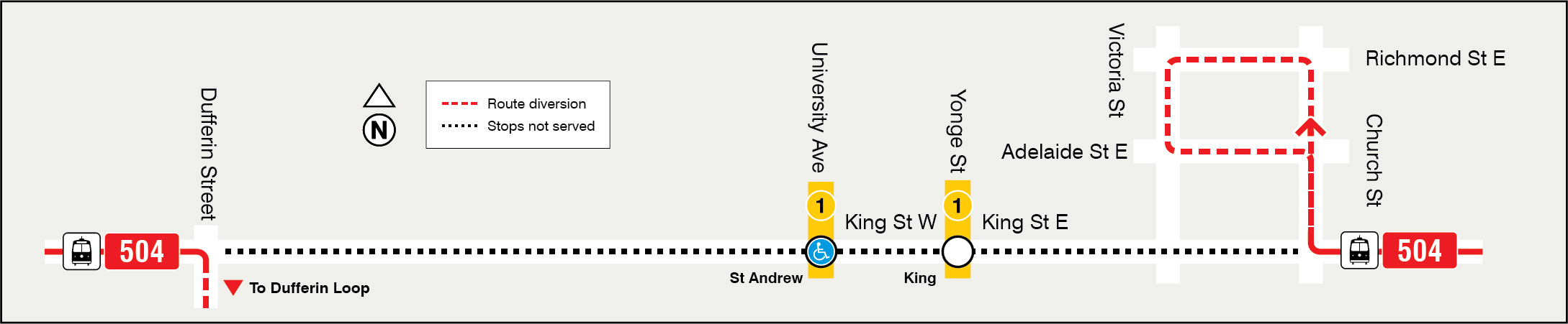 Map of route diversion