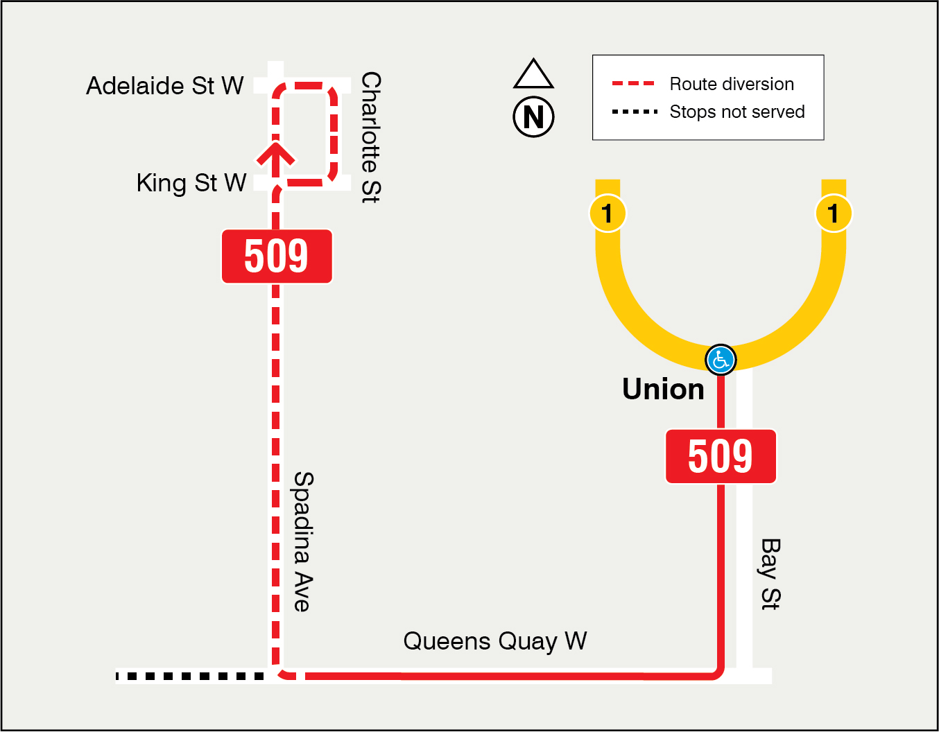 Map of route diversion