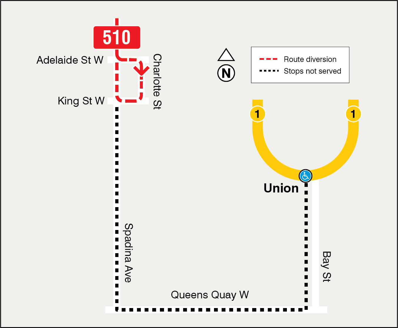 Map of route diversion