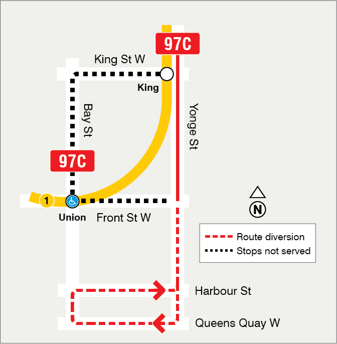 Map of route diversion