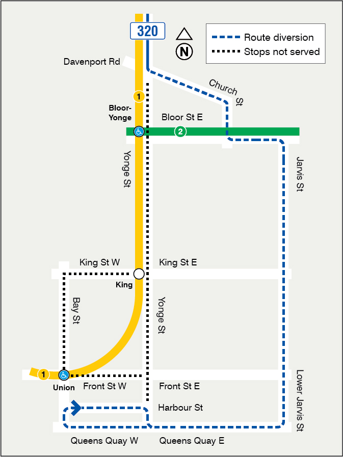 Map of route diversion