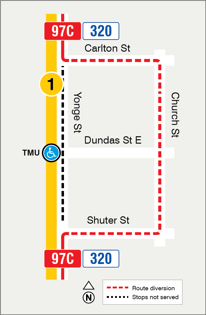 Map of route diversion