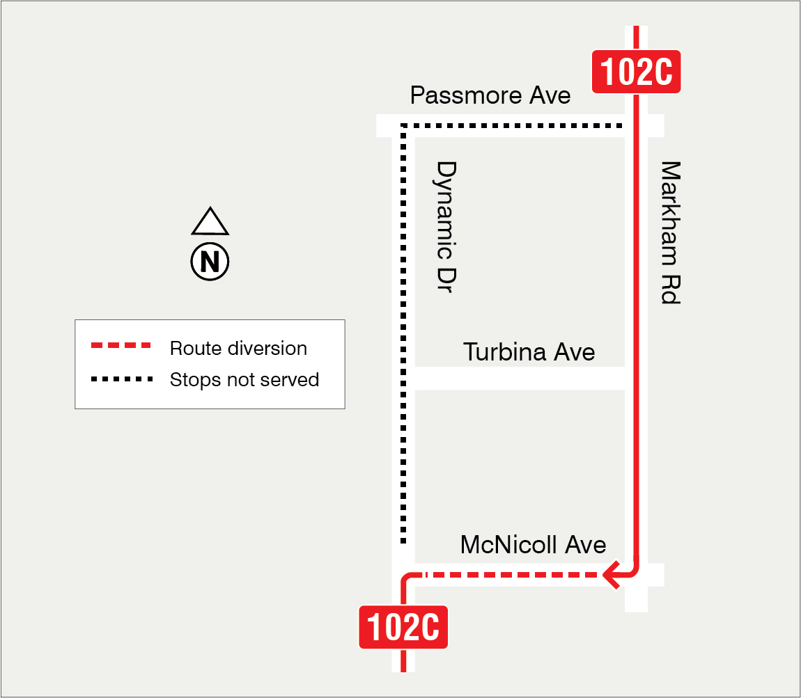 Map of route diversion