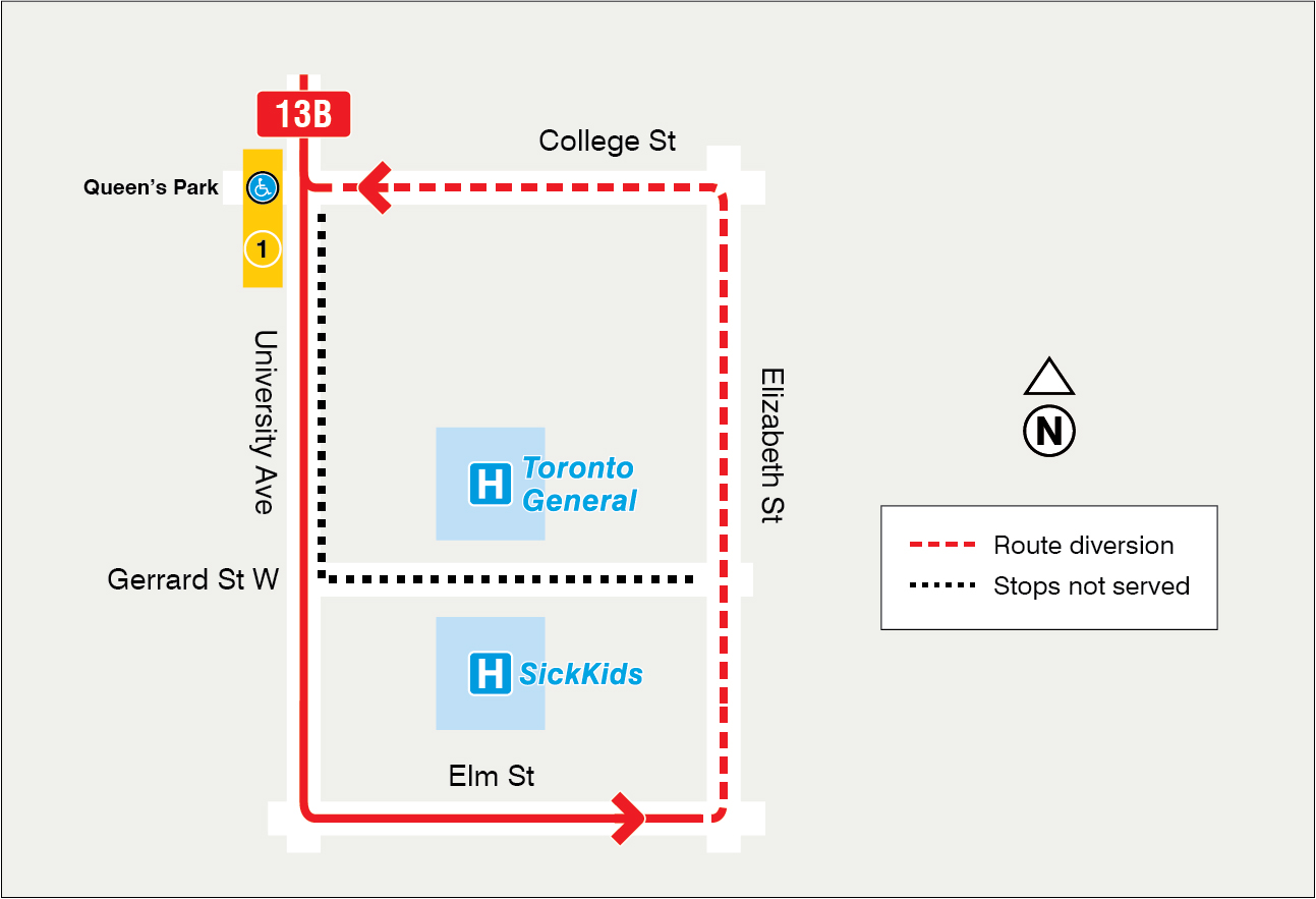 Map of route diversion