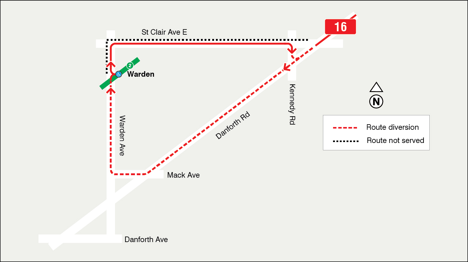 Map of route diversion
