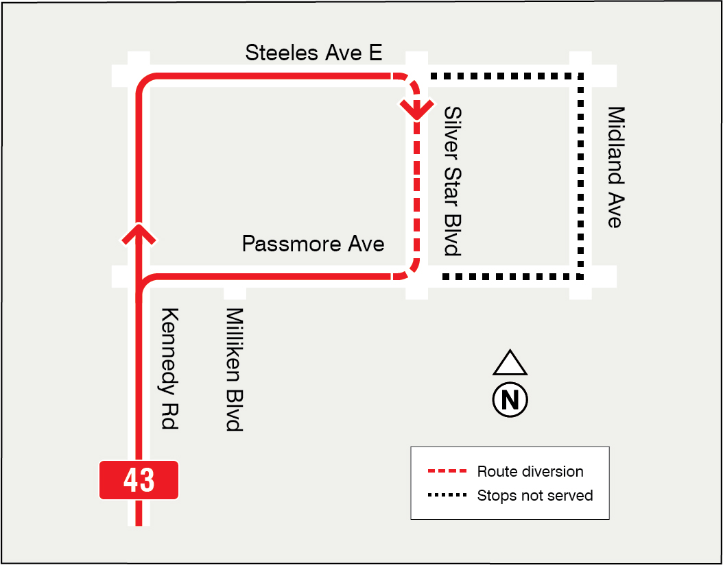 Map of route diversion