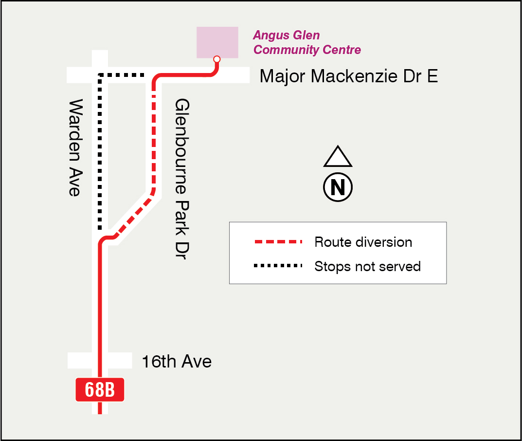 Map of route diversion