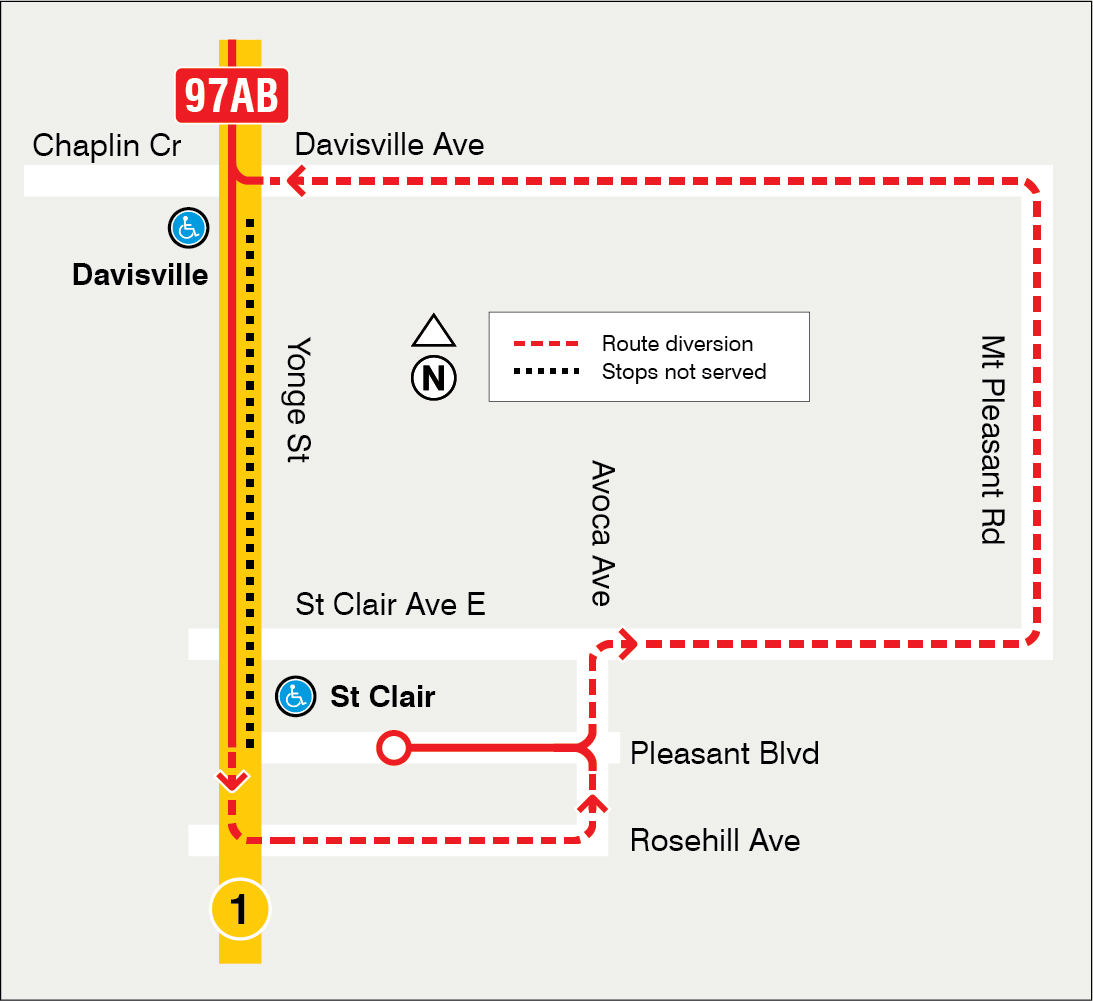 Map of route diversion