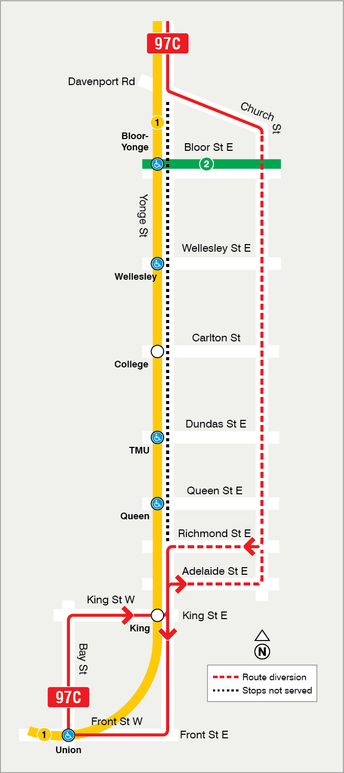 Map of route diversion