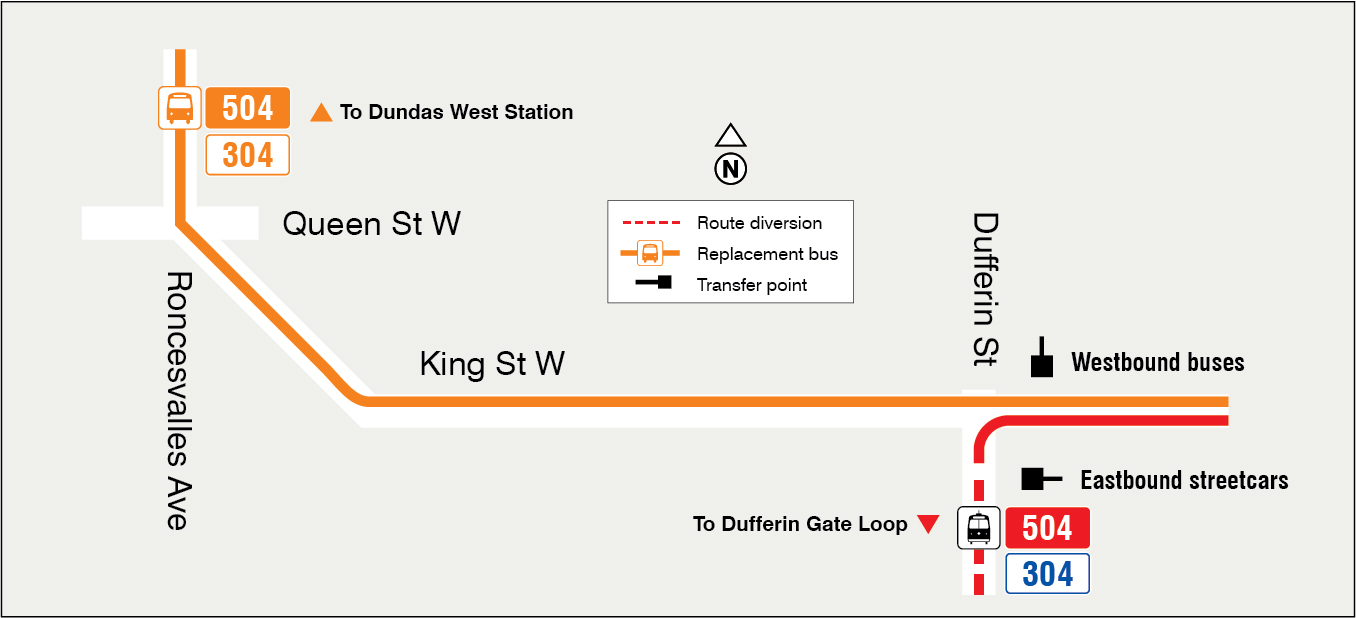 Map of route diversion