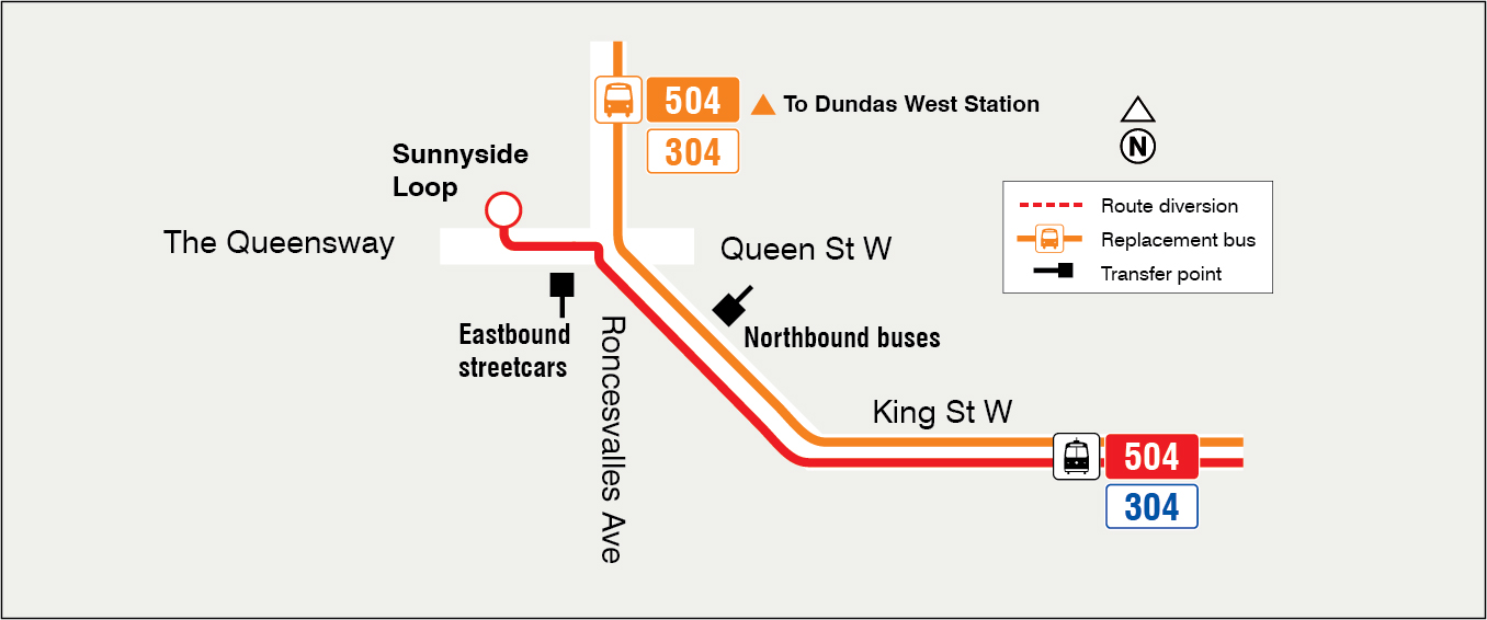 Map of route diversion