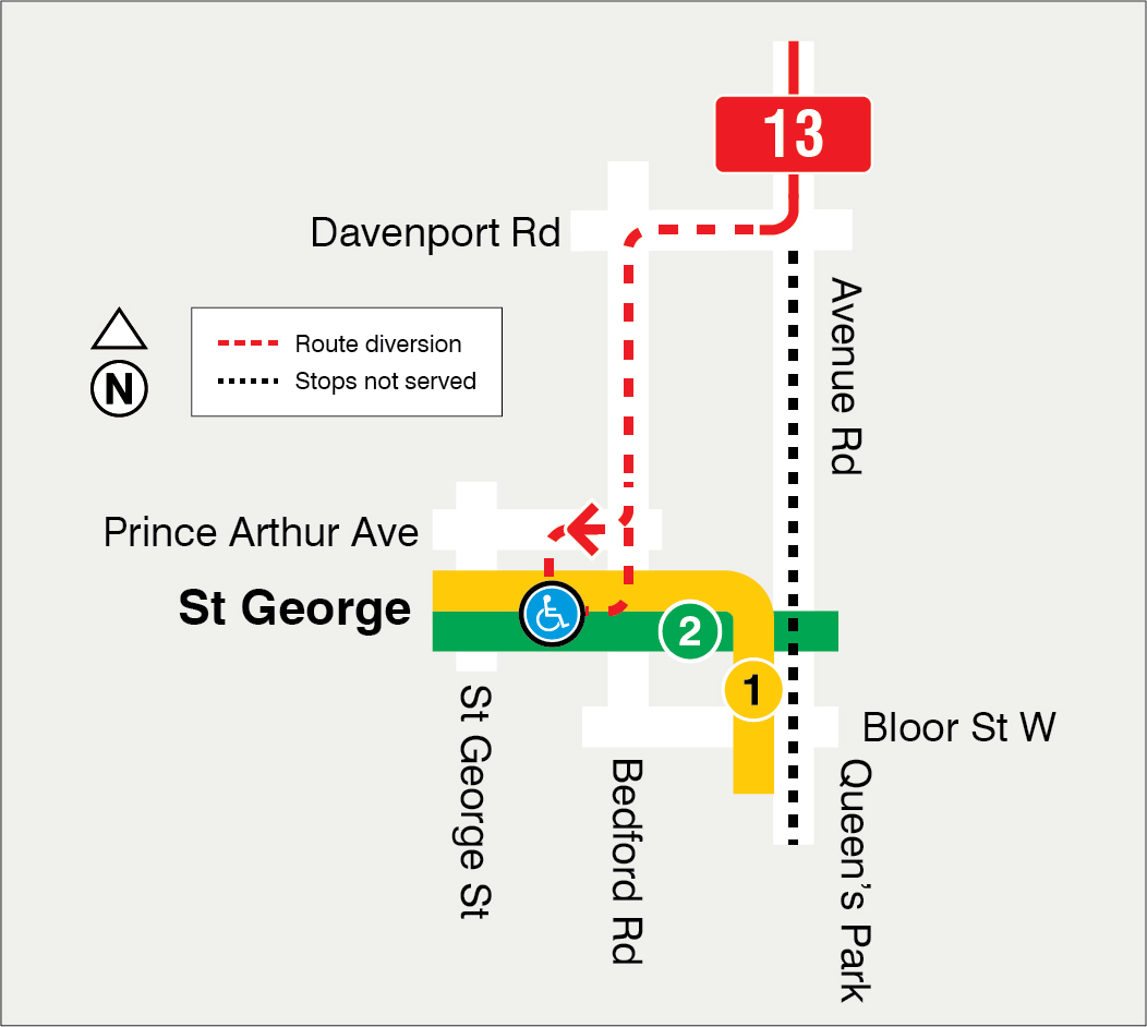 Map of route diversion