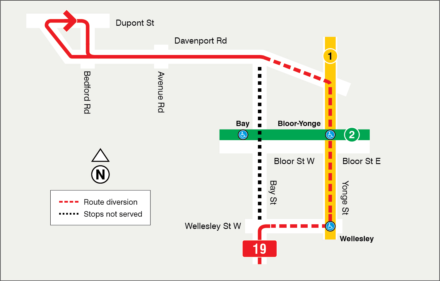 Map of route diversion