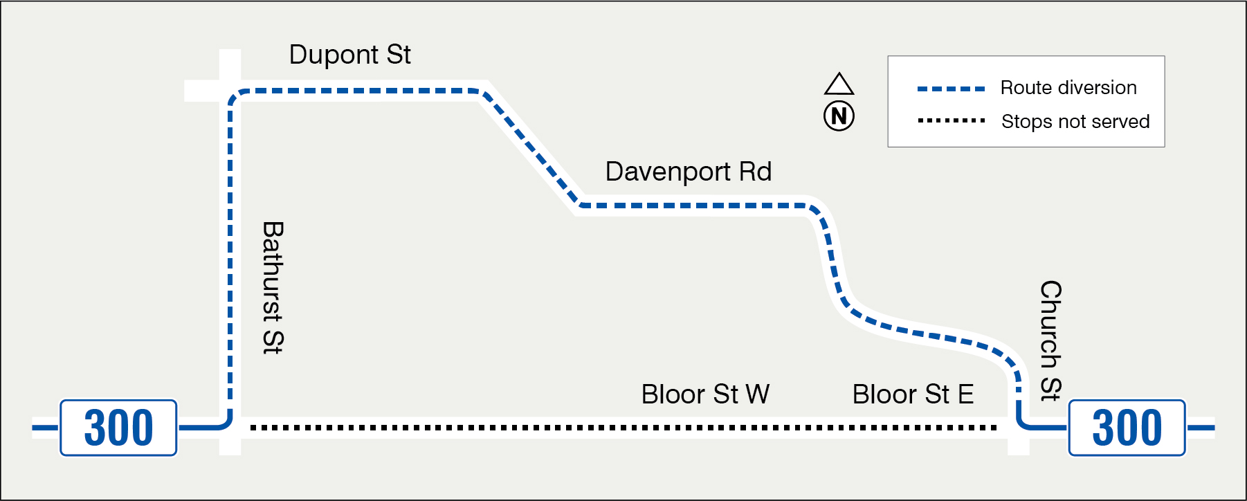 Map of route diversion
