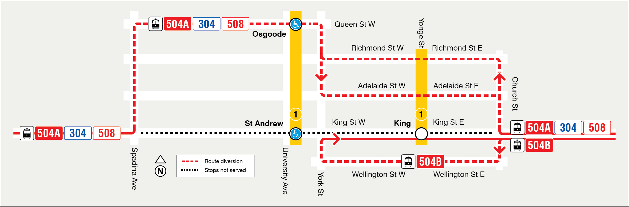Map of route diversion