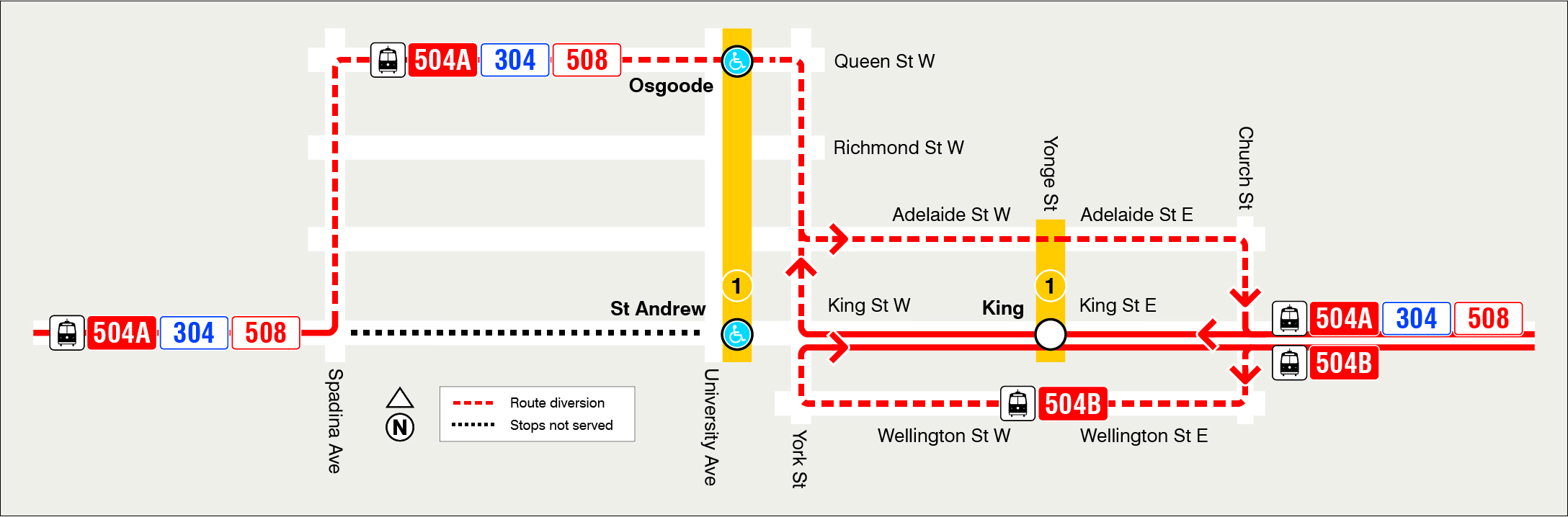 Map of route diversion