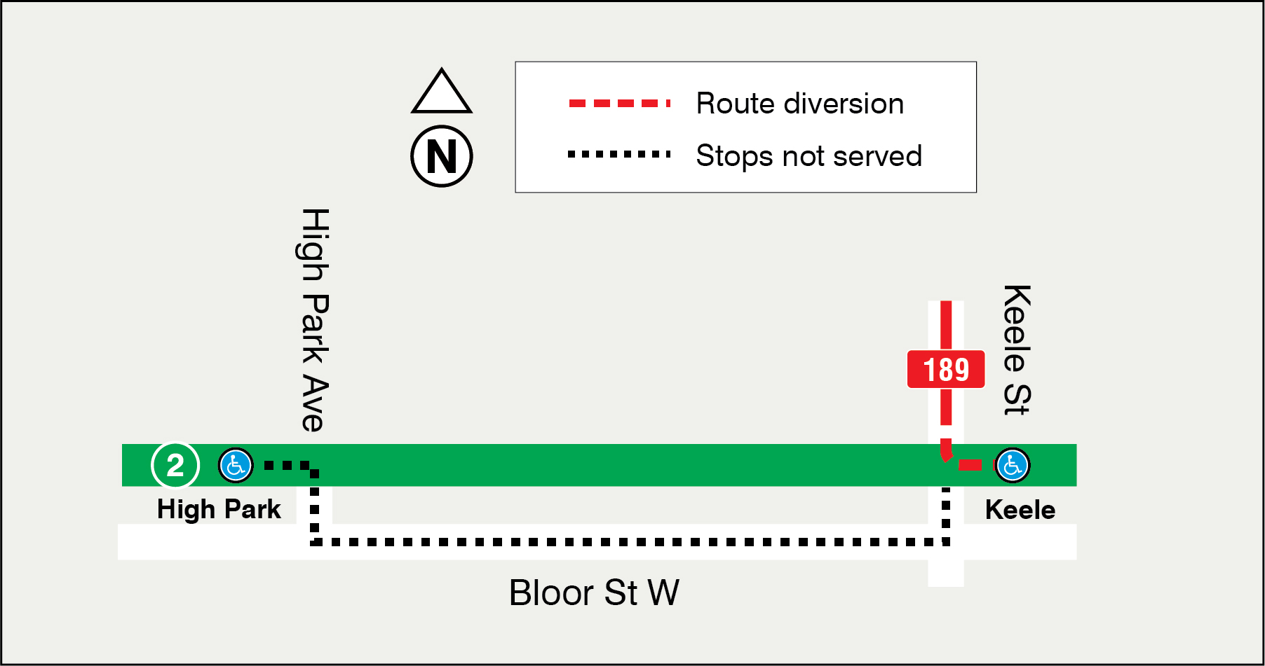 Map of route diversion