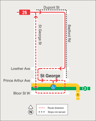 Map of route diversion