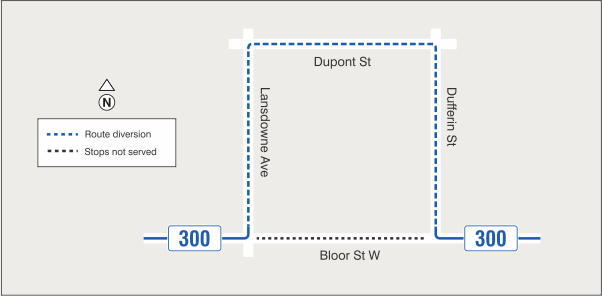 Map of route diversion