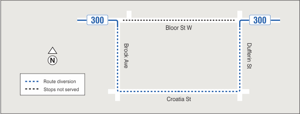 Map of route diversion