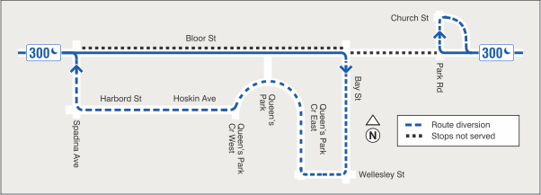 Map of route diversion