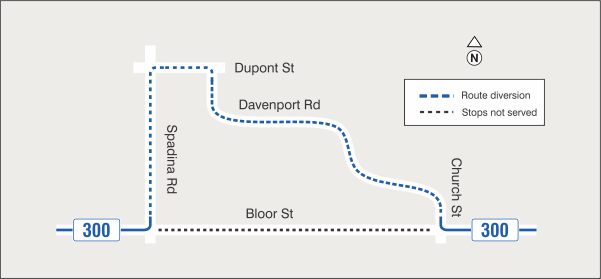 Map of route diversion