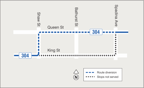 Map of route diversion
