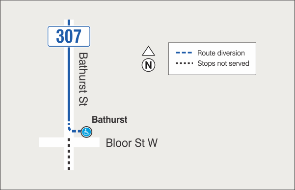 Map of route diversion
