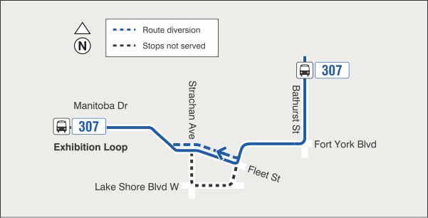 Map of route diversion