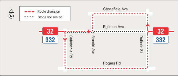 Map of route diversion