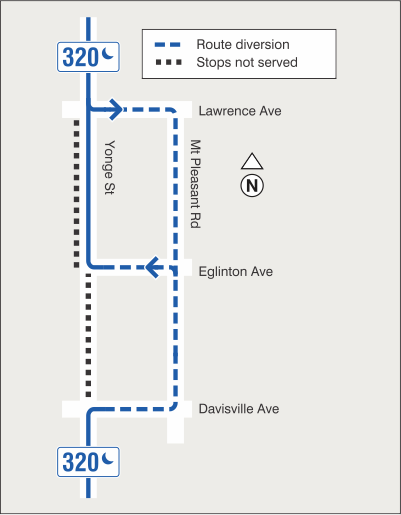 Map of route diversion